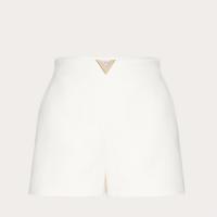 VALENTINO BRF2J01CFA03 女士象牙白色 CREPE COUTURE 短裤