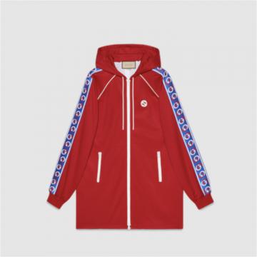GUCCI 774188 女士红色 中国新年系列饰贴饰平纹针织拉链夹克