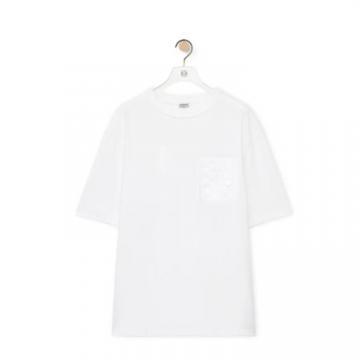 LOEWE H526Y22XAT 男士白色 棉质宽松版型 T恤
