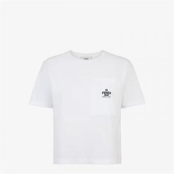 FENDI FS9619ANQSF0ZNM 女士白色 平纹布 T恤