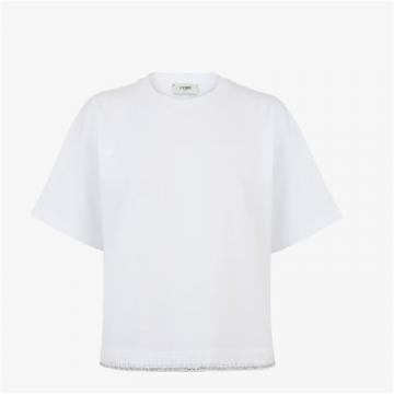 FENDI FS9612ACM3F0ZNM 女士白色 平纹布 T恤