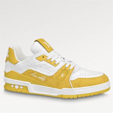 LV 1ABOI6 男士黄色 LV TRAINER 运动鞋