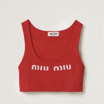MIUMIU MMV076 女士红色 粘胶纤维上衣
