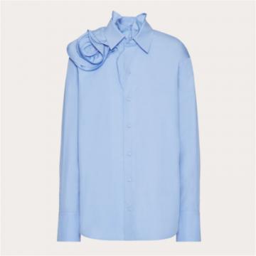 VALENTINO BAB5V05A6IC8 女士蓝色 棉质府绸衬衫
