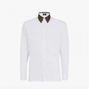 FENDI FS0751A4S6F0QA0 男士白色 棉质衬衫