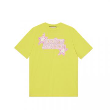 GUCCI 776596 女士柠檬绿 针织棉 T恤