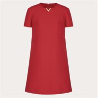 VALENTINO BVA7U01CF157 女士红色 CREPE COUTURE 短款连衣裙 