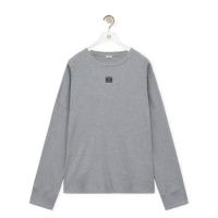 LOEWE H526Y22XAZ 男士混合灰色 棉质超大版型长袖 T恤