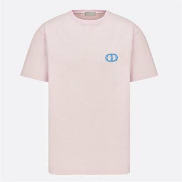 DIOR 943J605F0554 男士粉色 宽松版型 T恤
