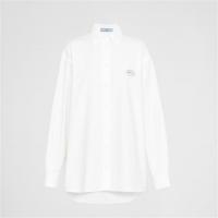 PRADA P497GR 女士白色 刺绣 Oxford 棉质衬衫