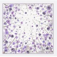 DIOR 42FLE070I611 女士白色拼紫色 Dior 印花方巾